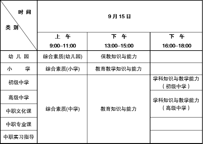 中小学教师资格